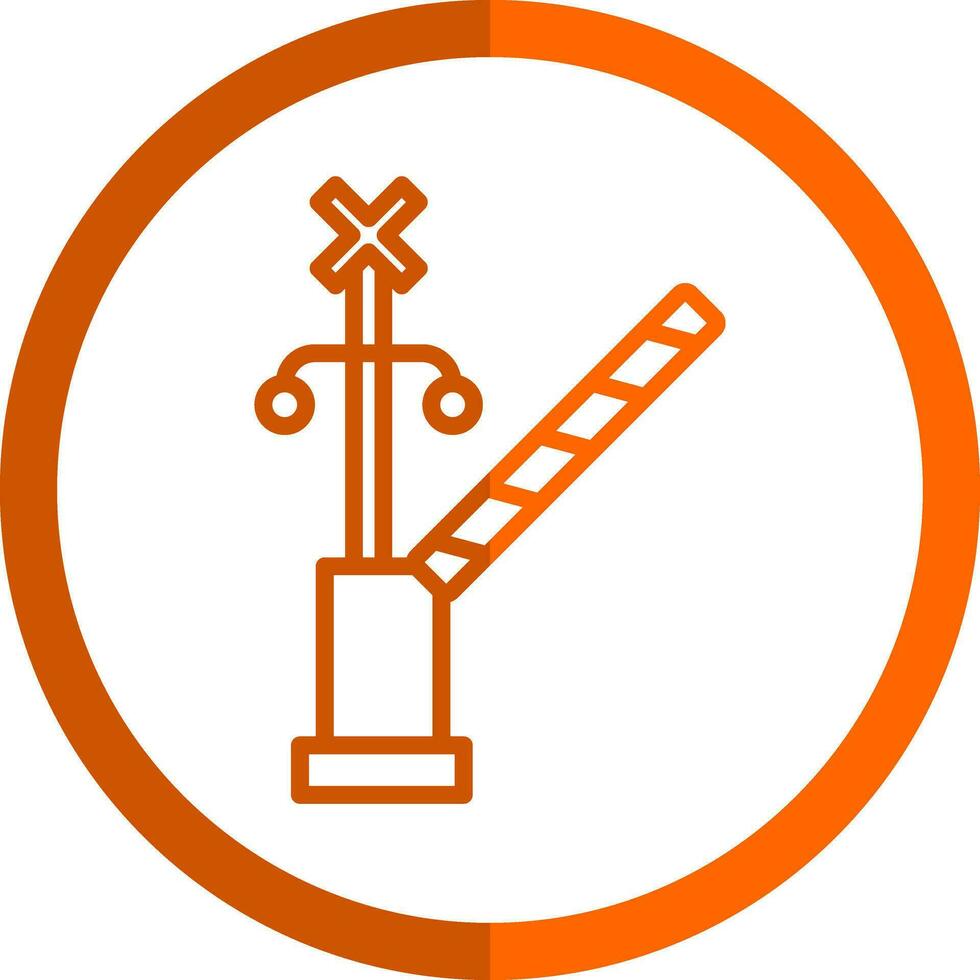 Level Crossing Vector Icon Design