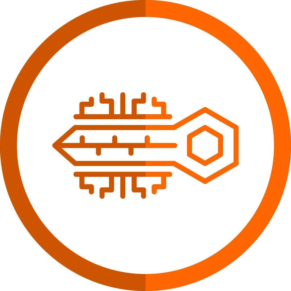 Digital key Vector Icon Design
