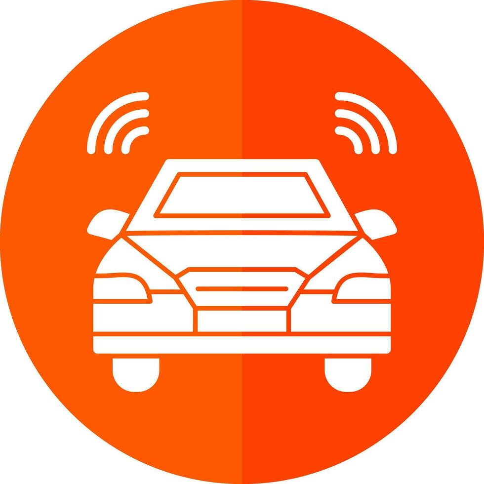 Autonomous car Vector Icon Design