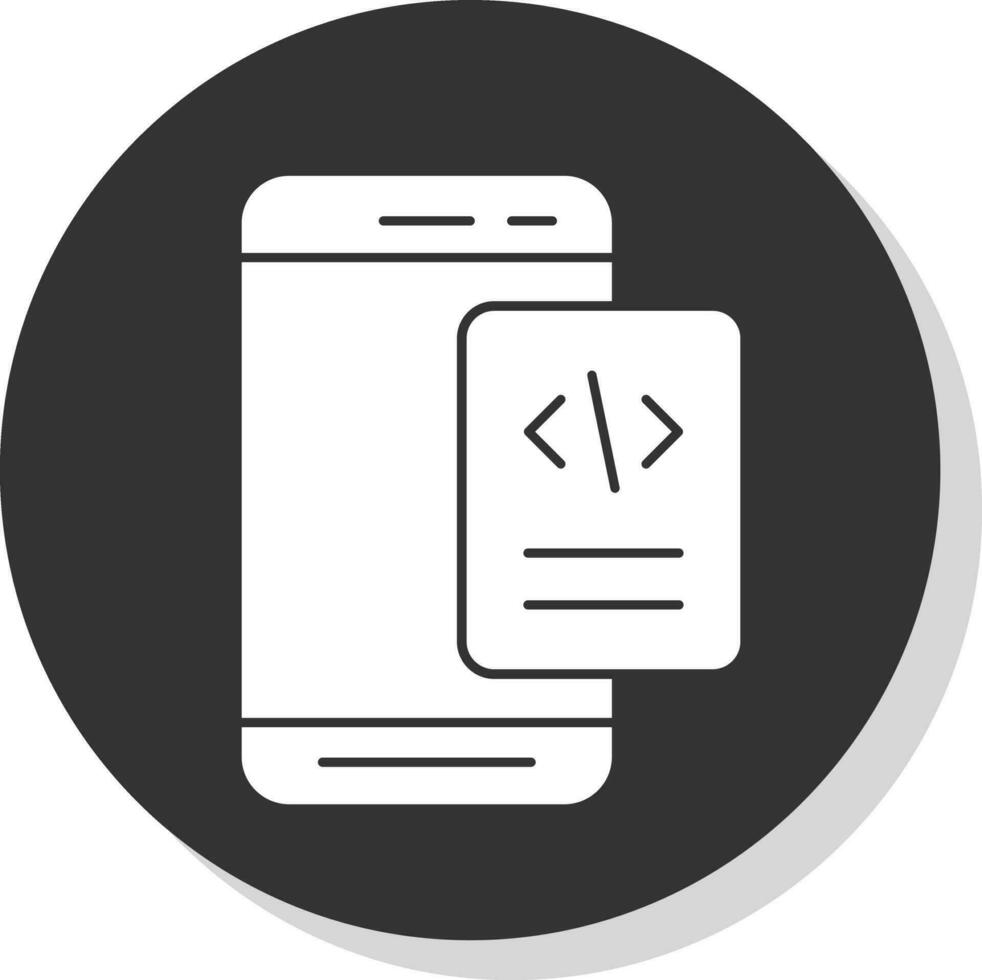 móvil codificación vector icono diseño