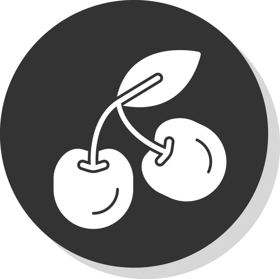 diseño de icono de vector de cereza