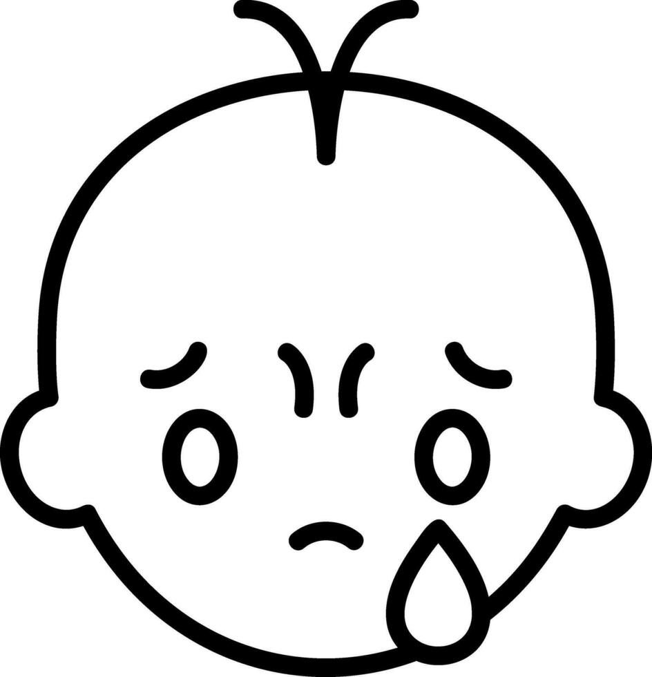 Crying Vector Icon Design