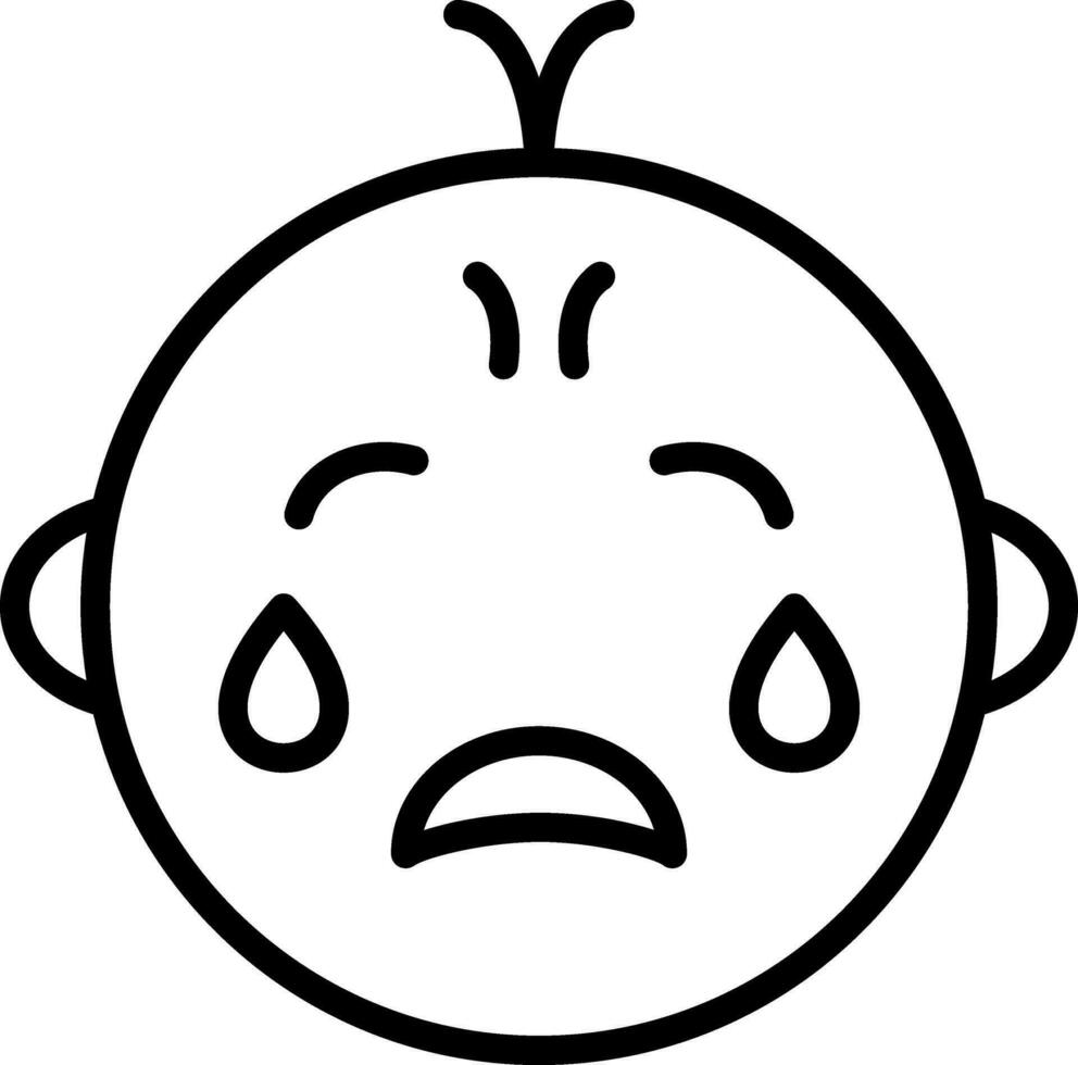 Baby crying Vector Icon Design