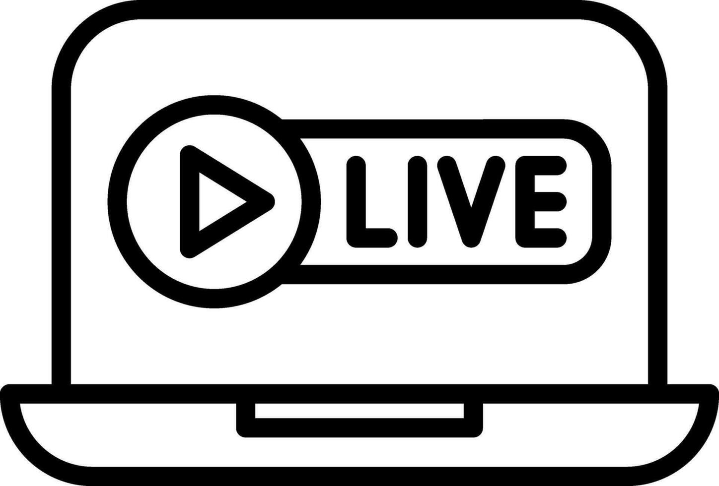 Live Stream Vector Icon Design