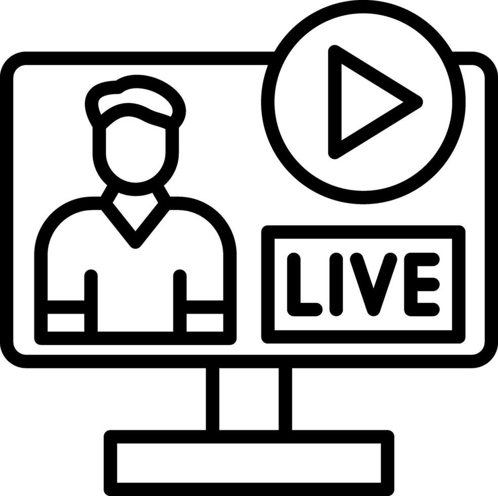 Live streaming Vector Icon Design