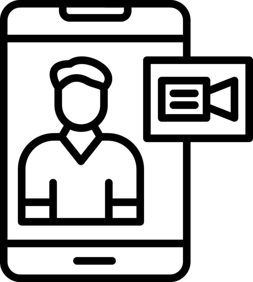 Video chat Vector Icon Design