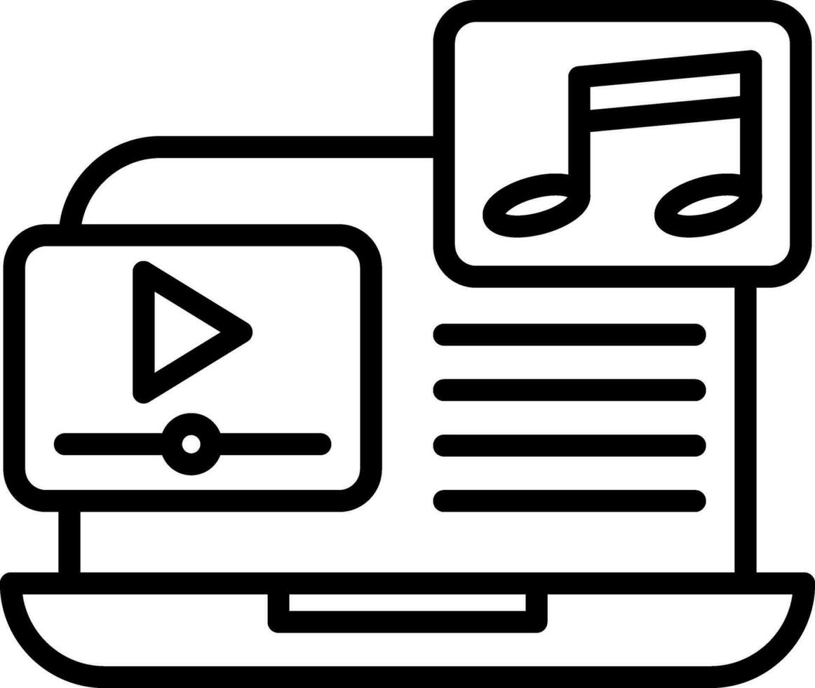 música vídeo vector icono diseño