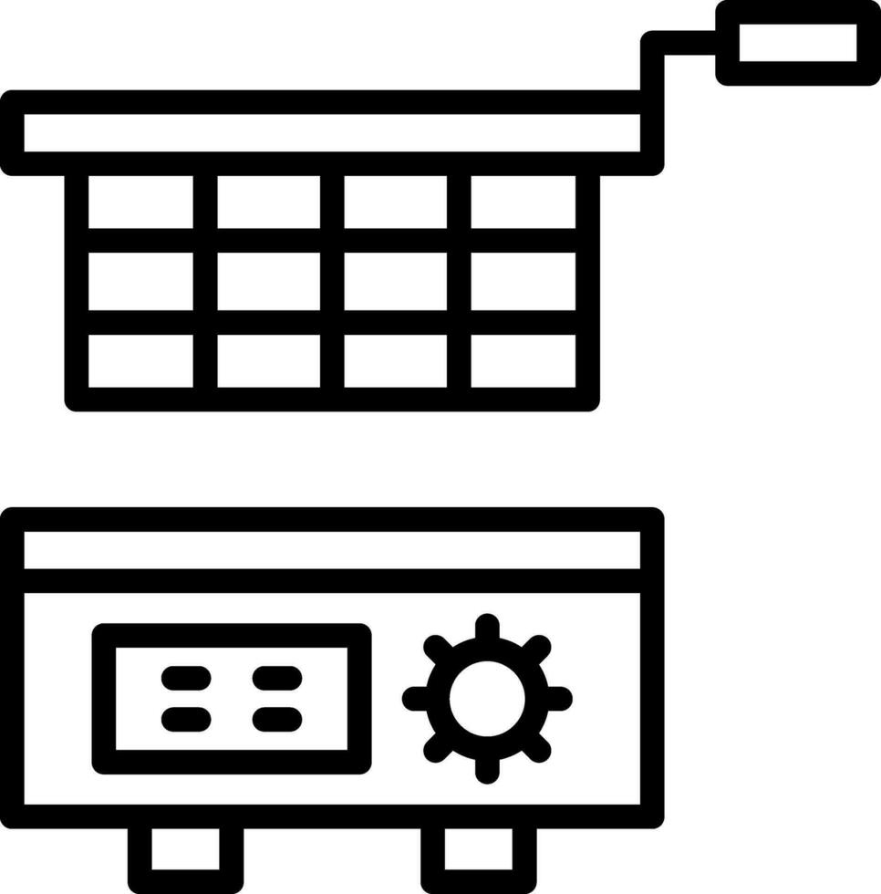 Deep fryer Vector Icon Design