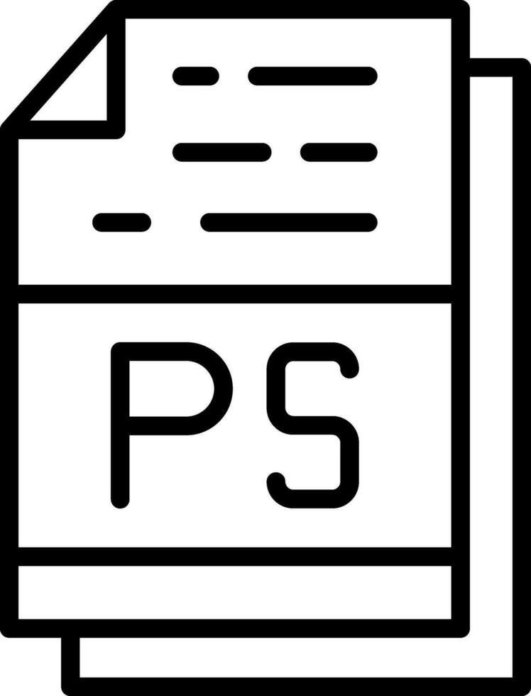 PS File Format Vector Icon Design