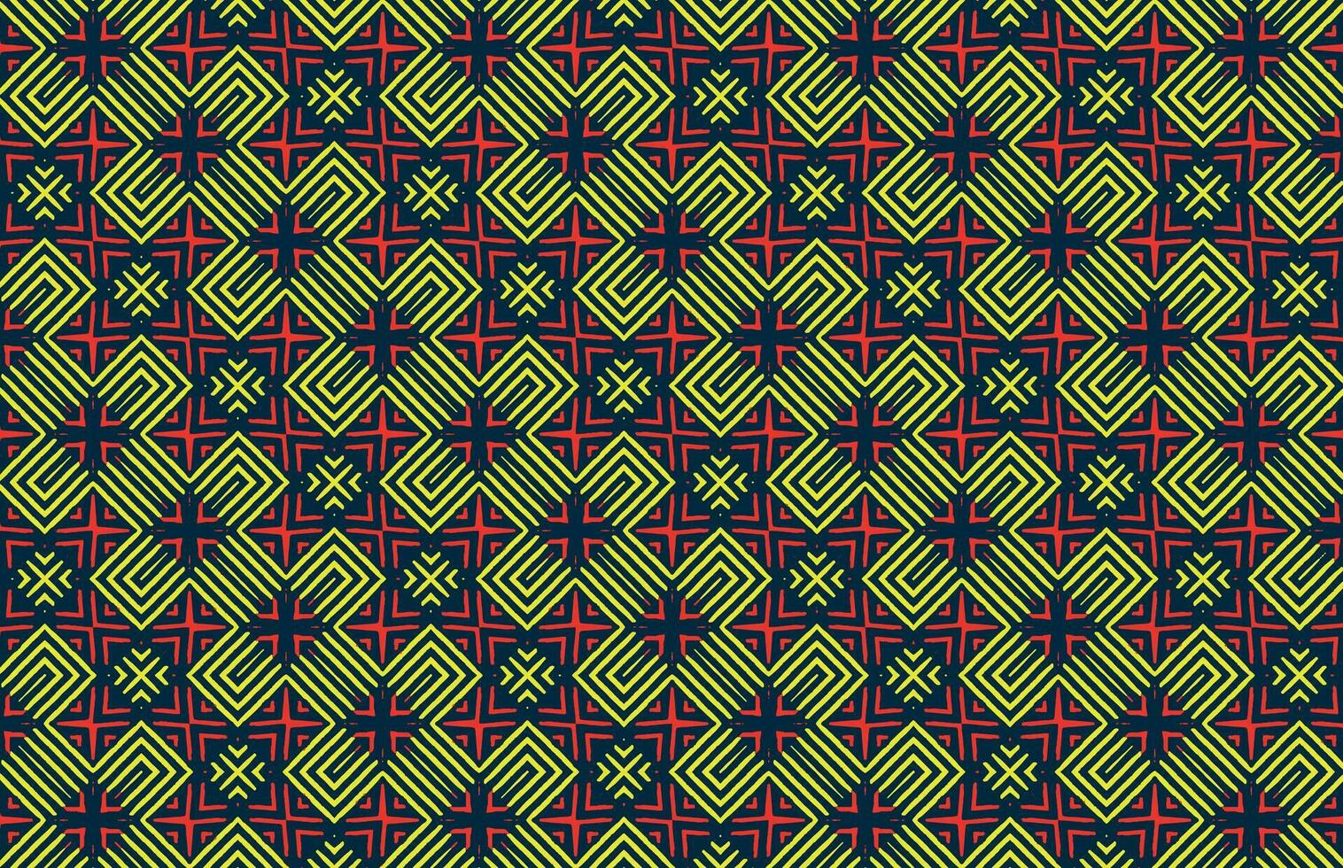 Seamless yellow and red grunge stripes fabric pattern vector