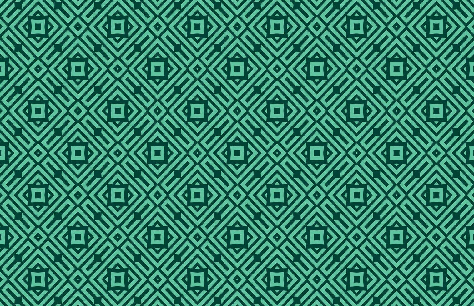 Seamless geometric green tile pattern vector