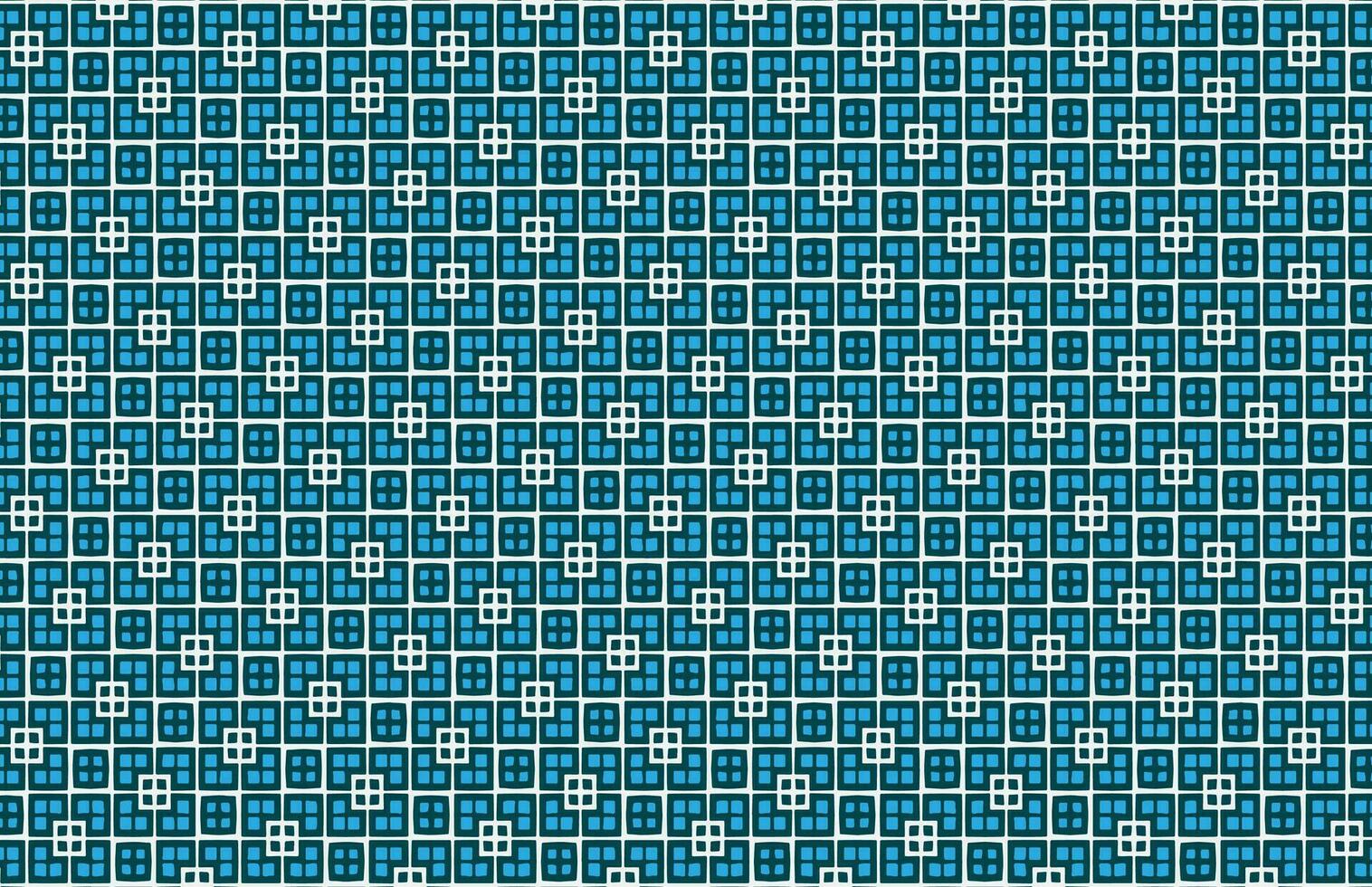 Seamless blue and white square grunge pattern vector