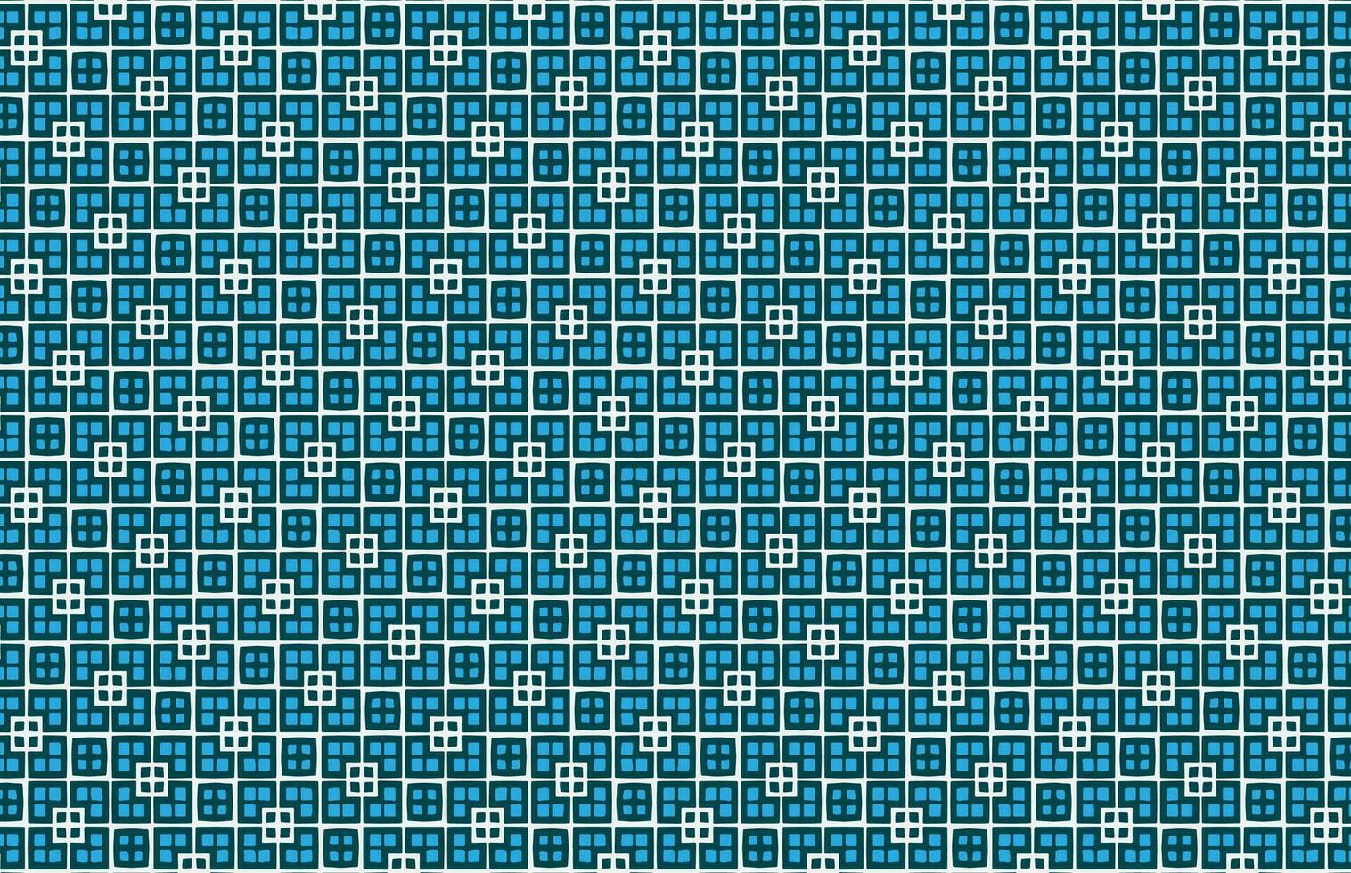 Seamless blue and white square grunge pattern vector