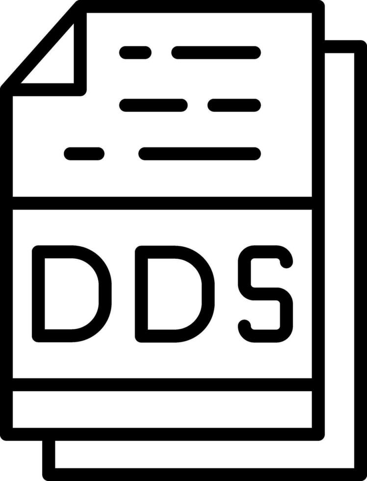 Dds File Format Vector Icon Design