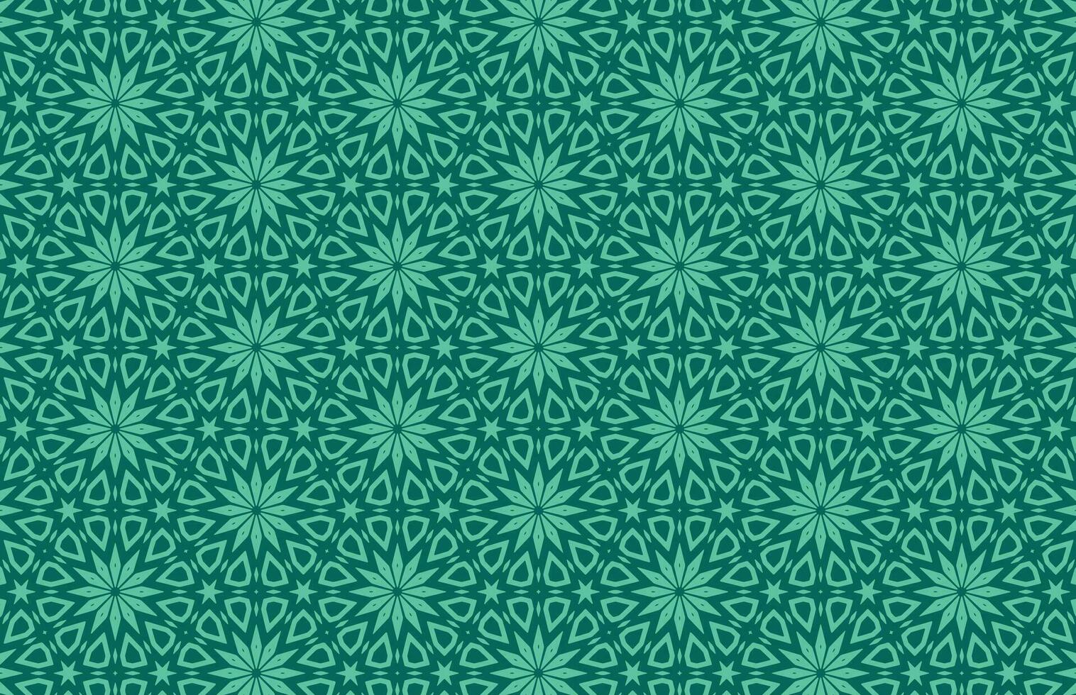 Seamless green islamic design pattern vector