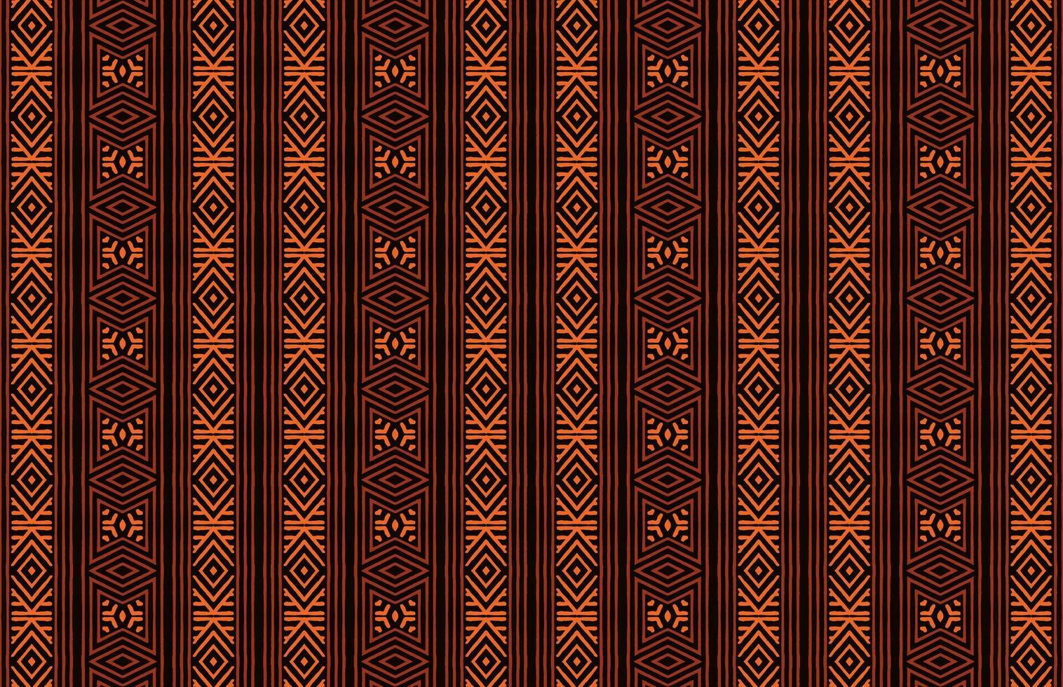 Tribal pattern background brown fabric pattern vector