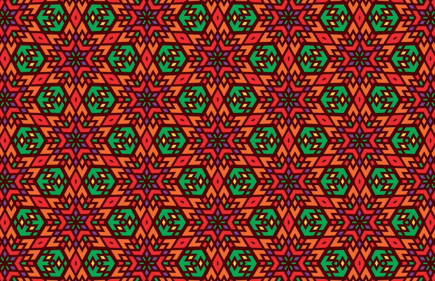 Seamless colorful star fabric pattern vector