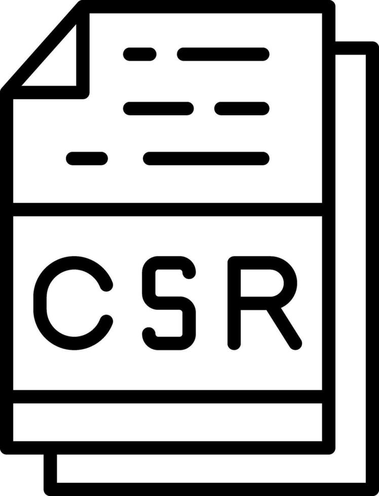 csr archivo formato vector icono diseño