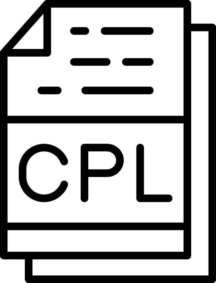 CPL File Format Vector Icon Design
