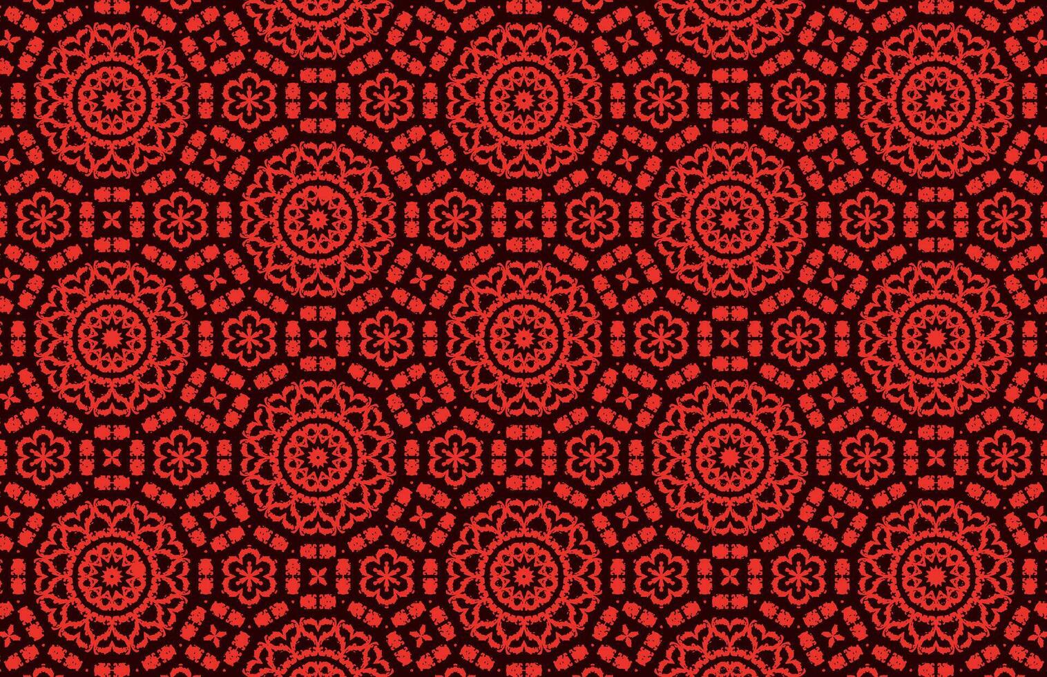 sin costura rojo mandala grunge modelo vector