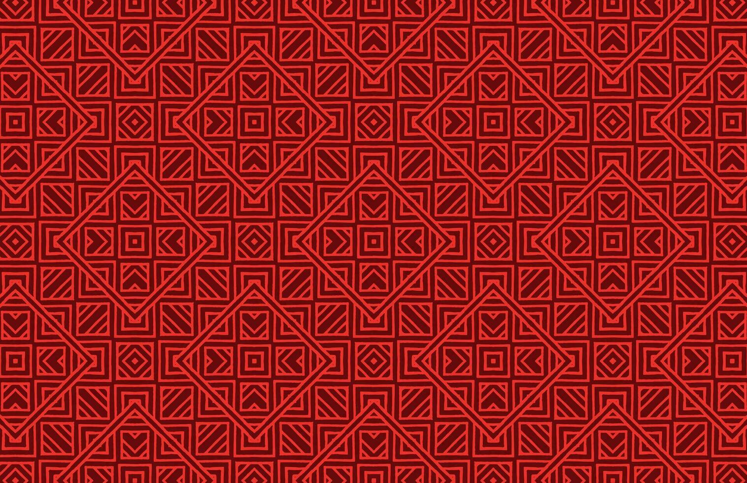 Seamless square grunge tribal pattern vector
