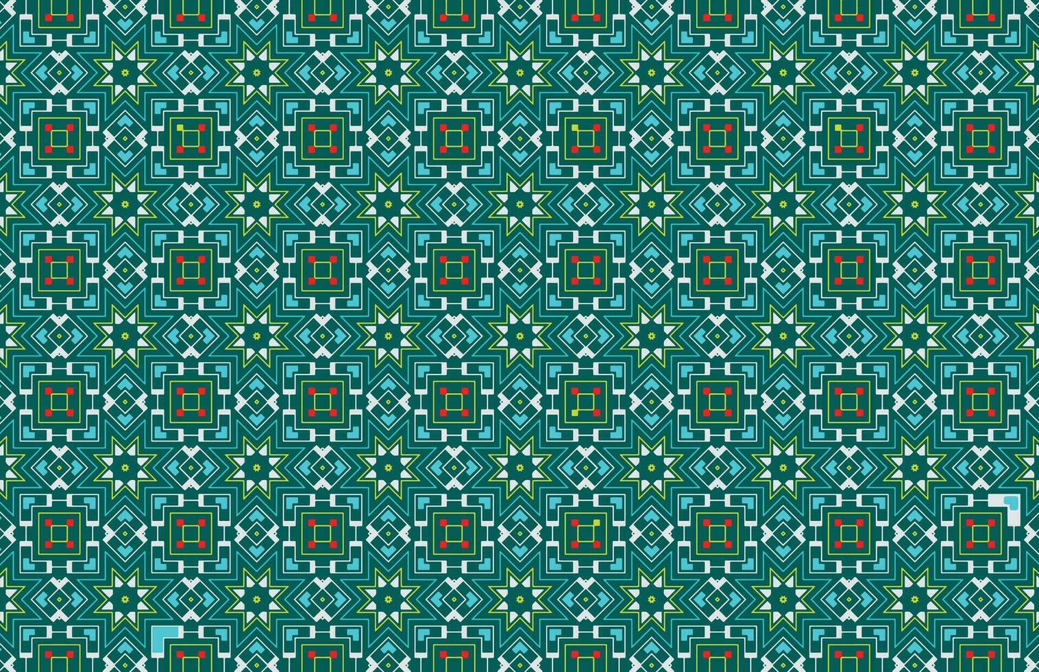 Seamless triangle and star shapes fabric pattern vector