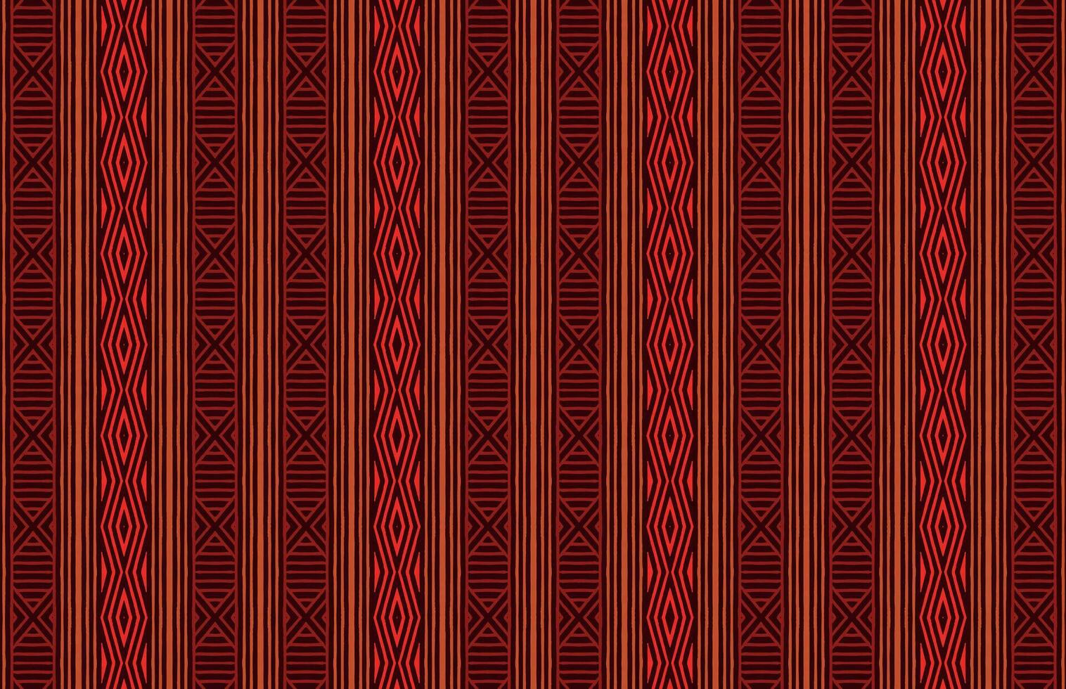 Red tribal pattern background fabric pattern vector