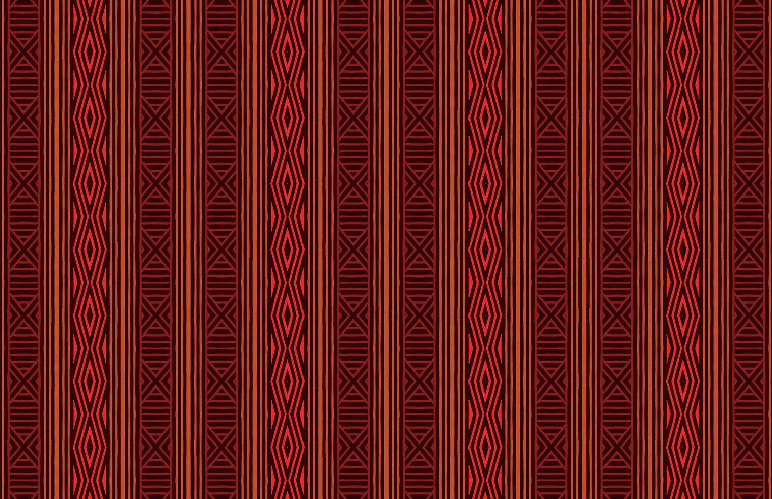 Red tribal pattern background fabric pattern vector