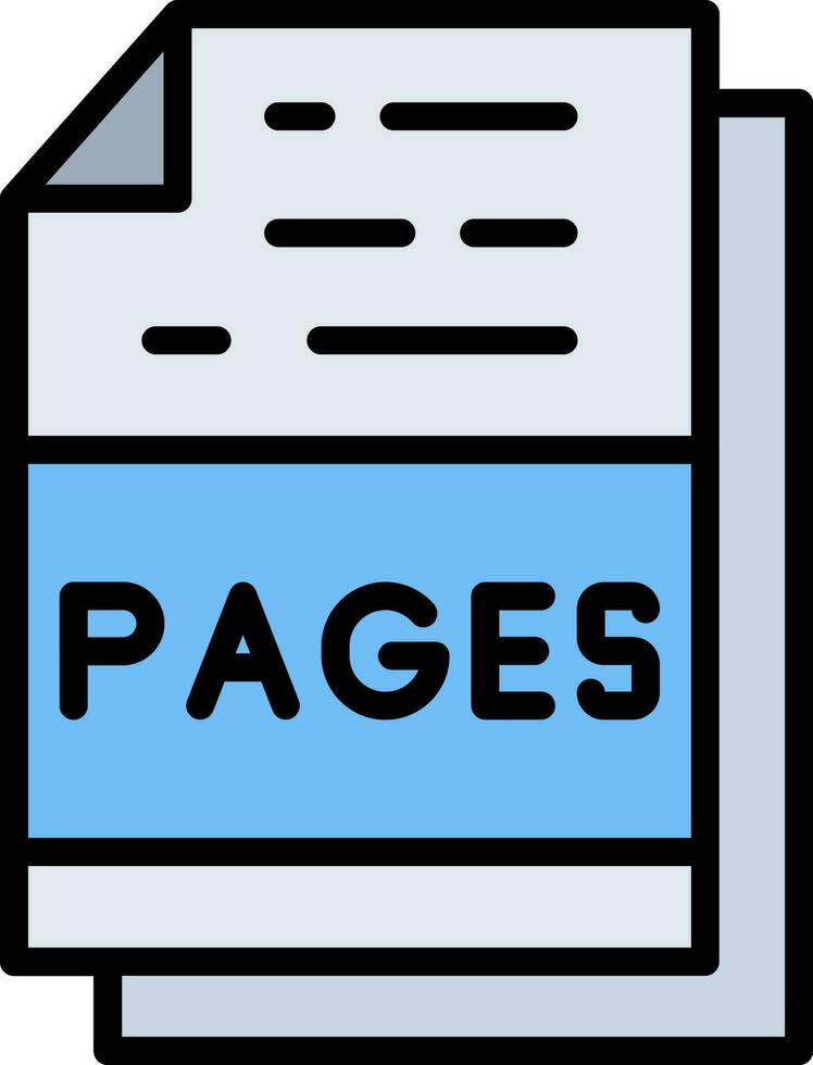 Pages File Format Vector Icon Design