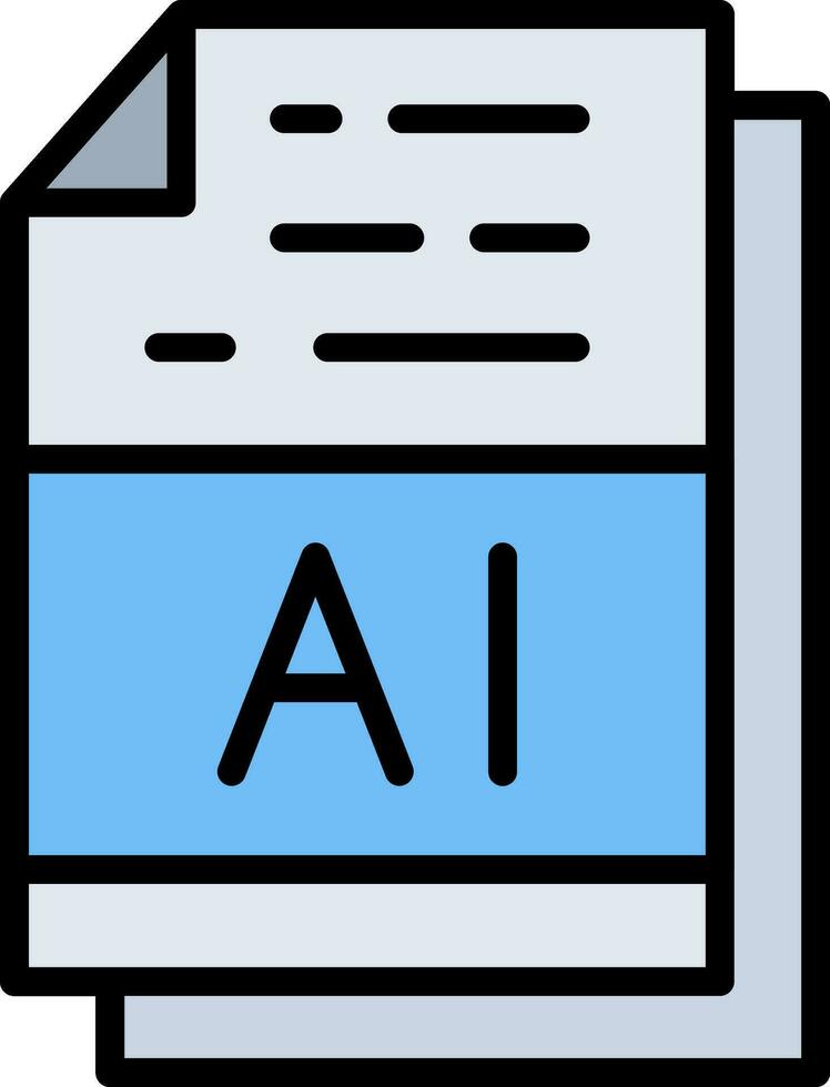 AI File Format Vector Icon Design