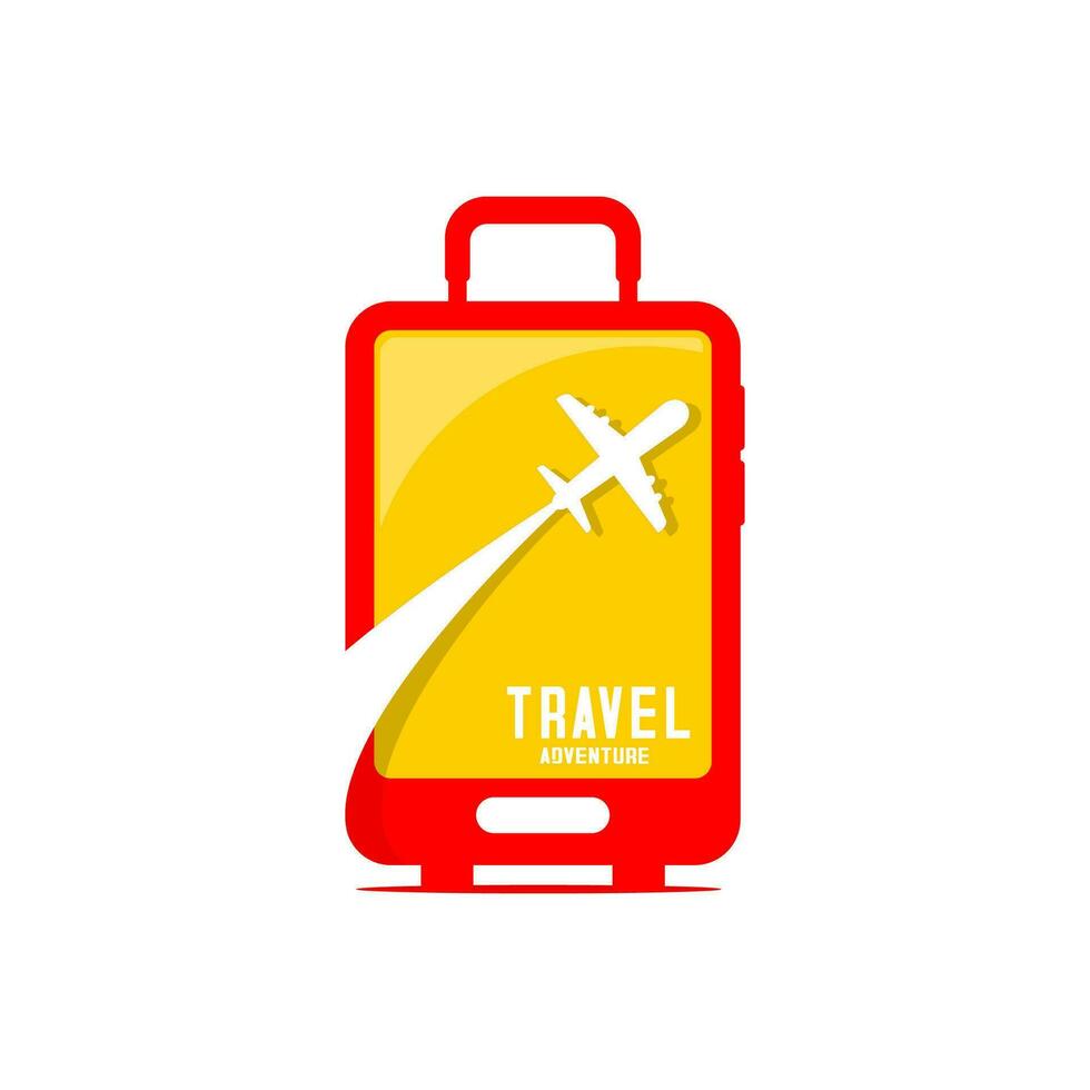 travel logo, a plane flies across a world compass sign vector