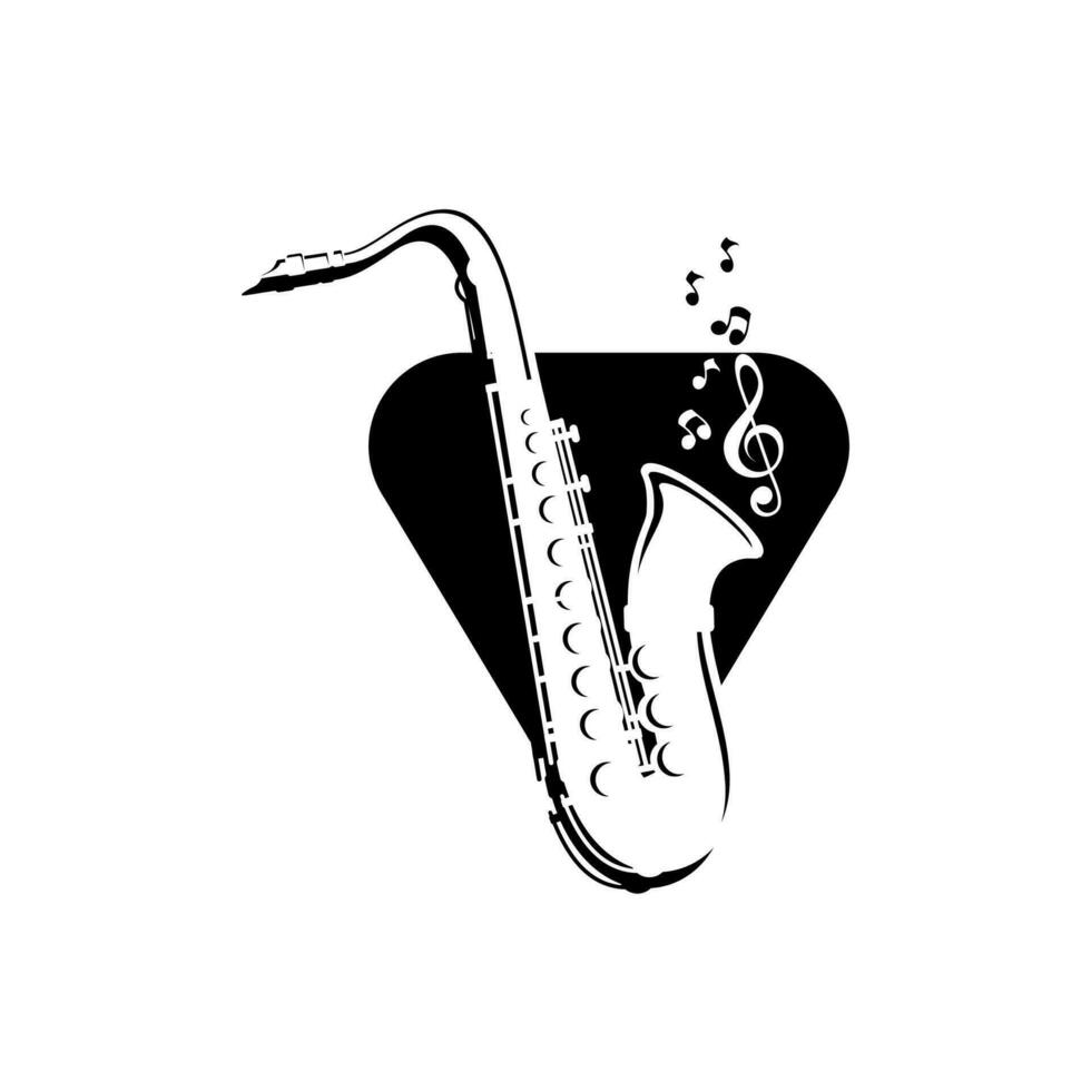 saxophone vector and musical scales, play music vector