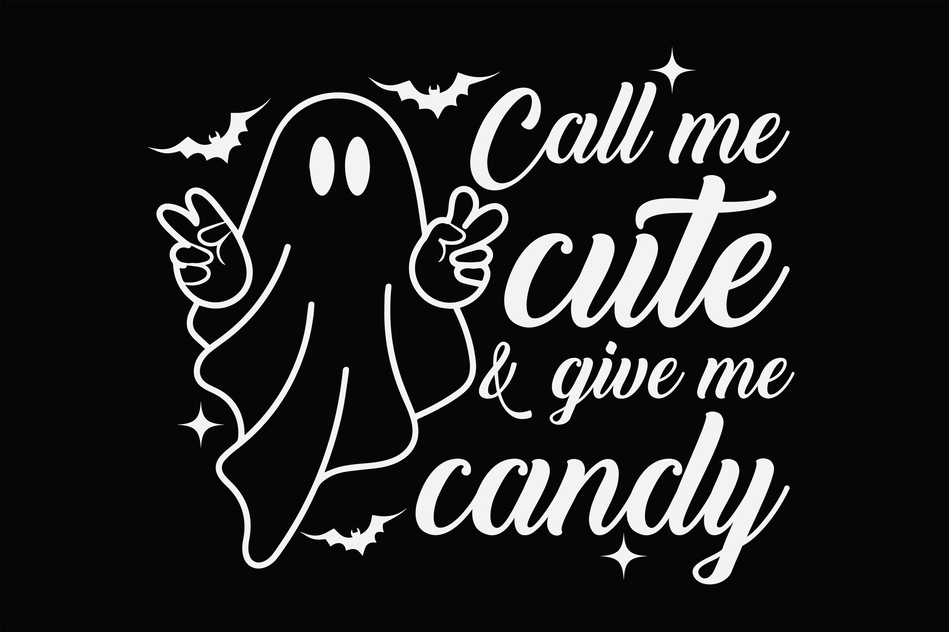 Call Me Cute and Give Me Candy Funny Halloween TShirt Design 29088167