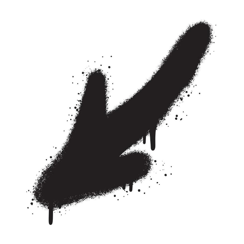 Spray Painted Graffiti arrow Sprayed isolated with a white background. Vector illustration.