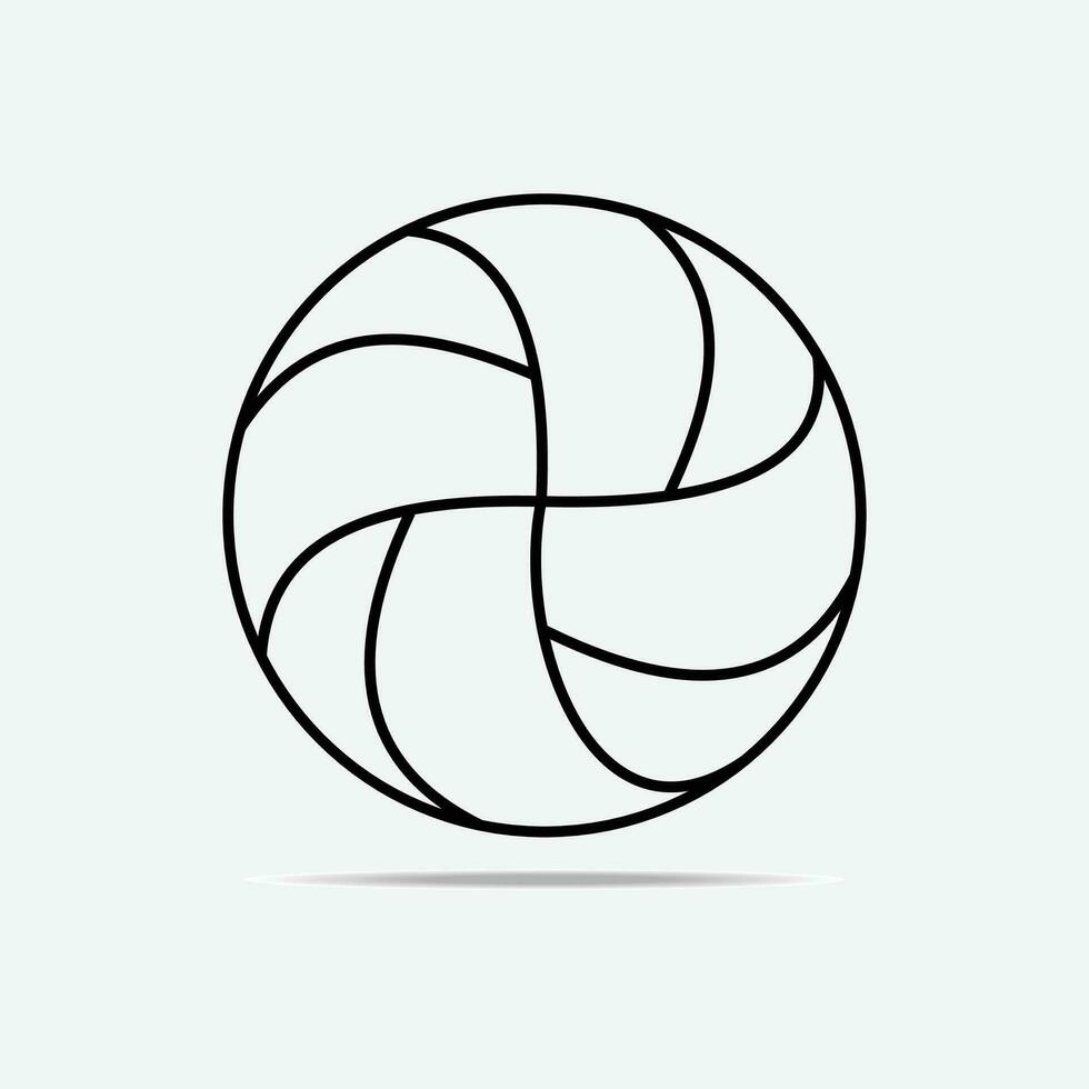 icono vóleibol pelota para web bandera publicidad en gris antecedentes. editable ataque. vector ilustración eps 10