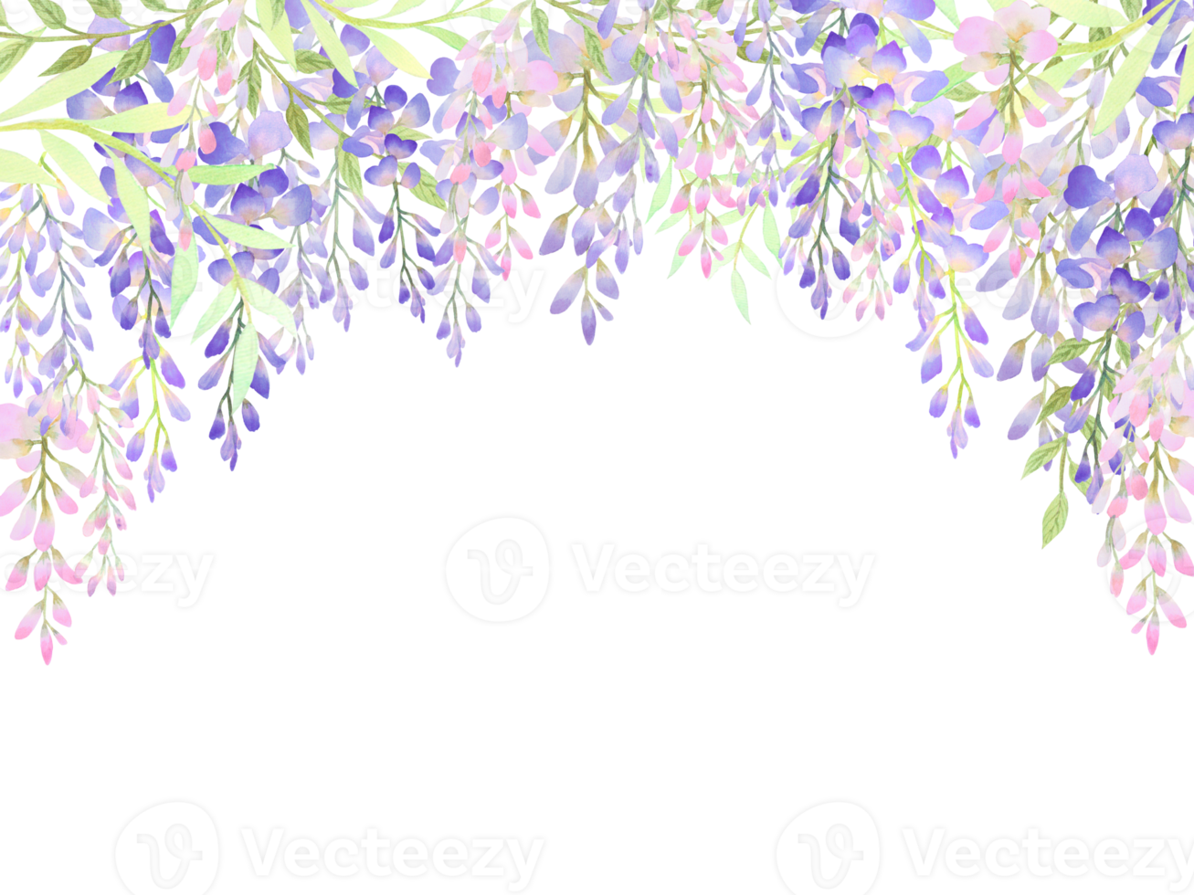 Petal Bud Blooming flower wreath frame border banner for template invitation greetings png