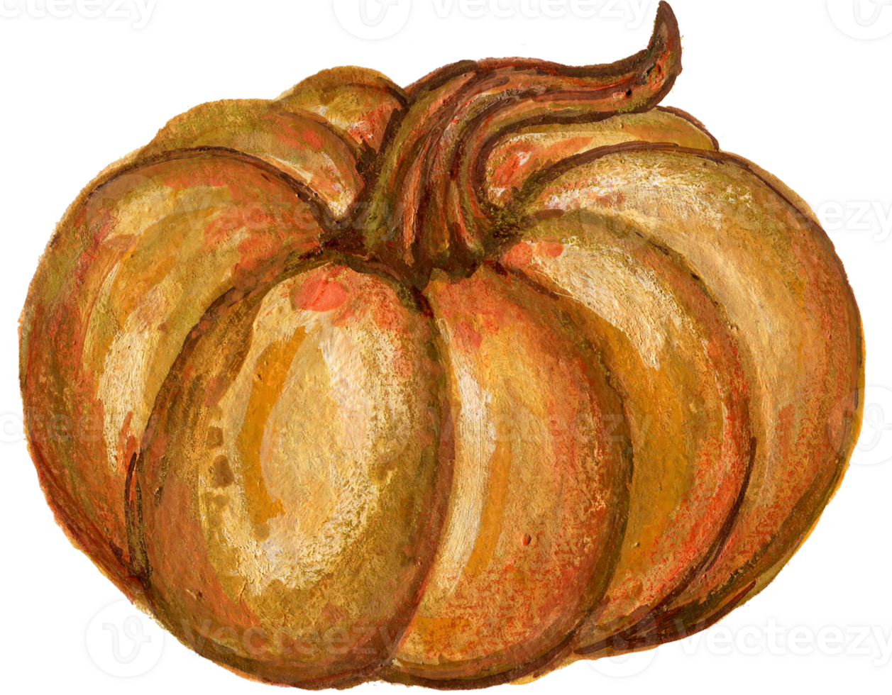 Watercolor gouache vintage autumn and fall seasons set of leaves, branches, bird, fox, mushroom and pumpkins Thanksgiving, Halloween illustration for your design hand painted png