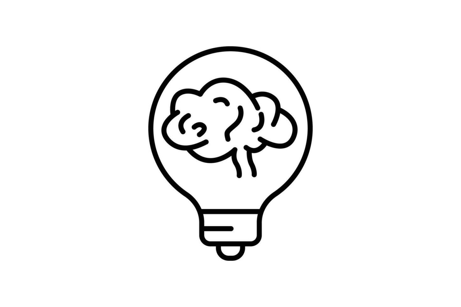 Idea think icon. Icon related to critical thinking. suitable for web site design, app, UI, user interfaces, printable etc. Line icon style. Simple vector design editable