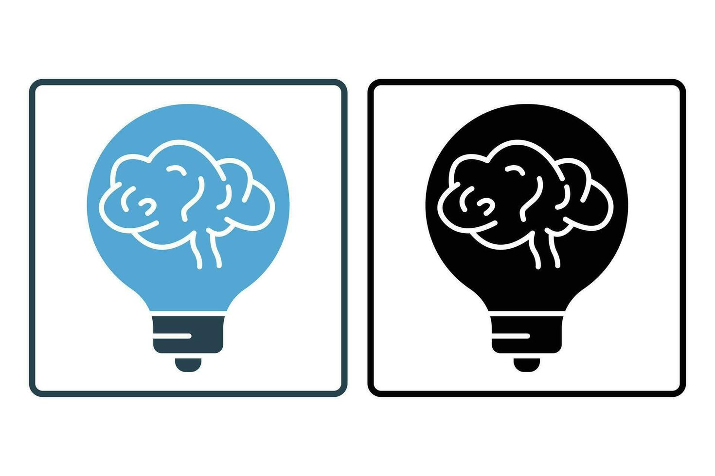 Idea think icon. Icon related to critical thinking. suitable for web site design, app, UI, user interfaces, printable etc. Solid icon style. Simple vector design editable