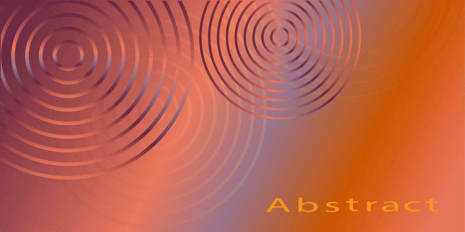 Abstract vector background Autumn greeting card background template banner in minimalism style bright orange red wave lines Vector EPS10