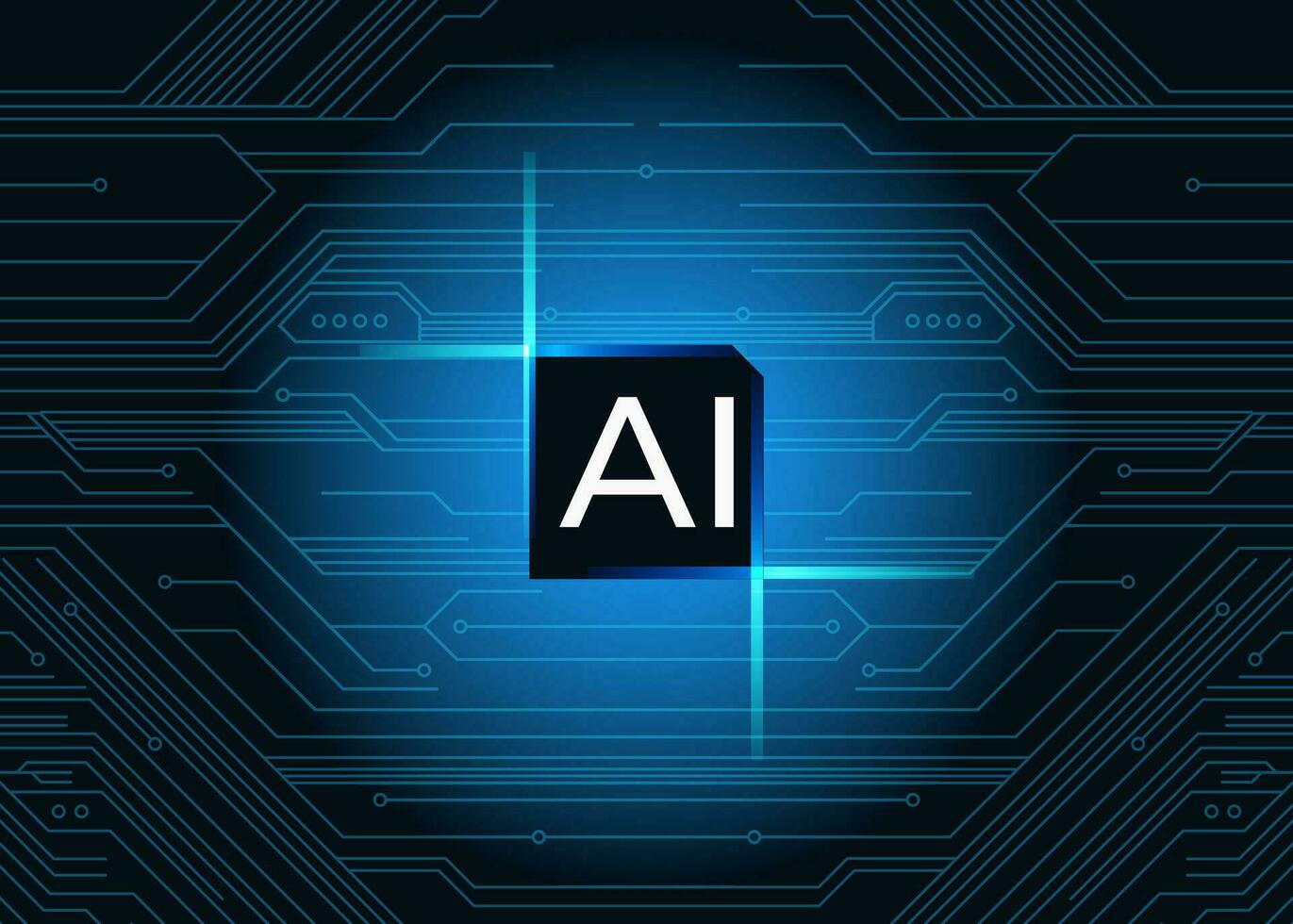 Abstract technology futuristic digital concept square pattern with lighting glowing particles square elements on dark blue background. Vector illustration