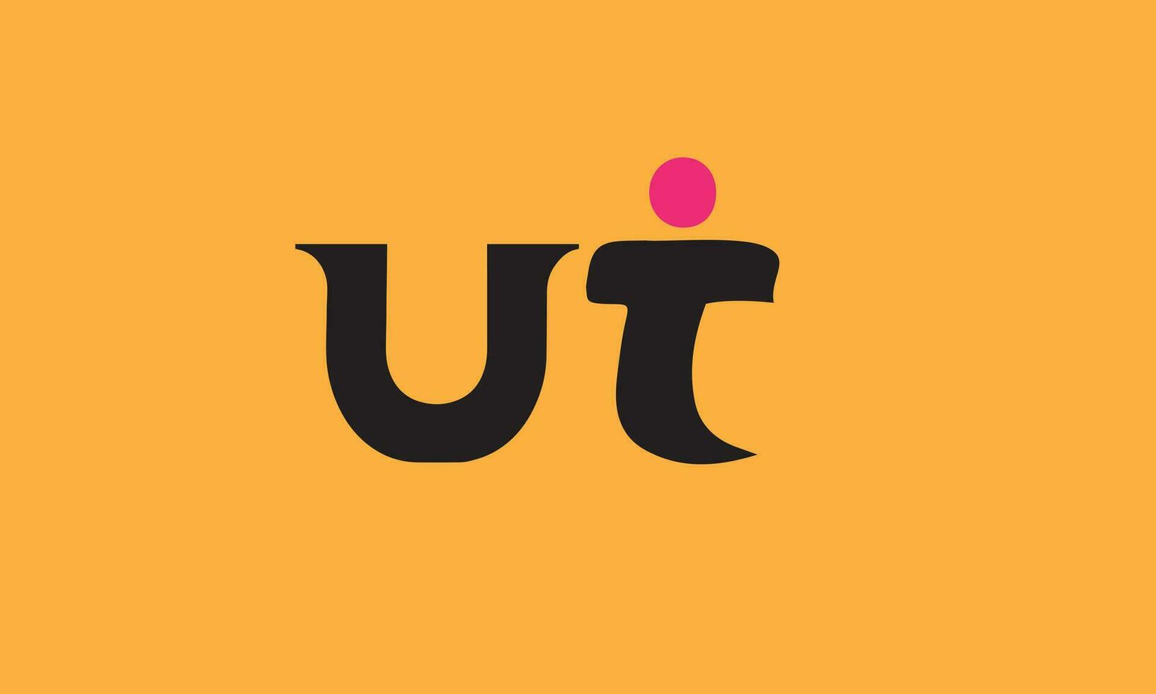 Utah, tú, yo, tu resumen inicial letras logo vector