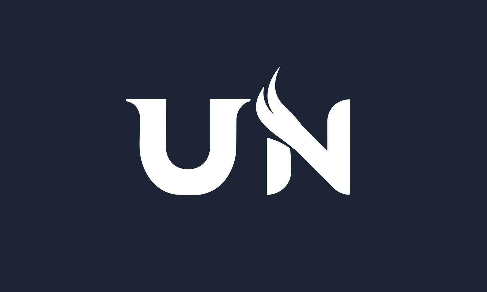 un,nu logo diseño vector modelo