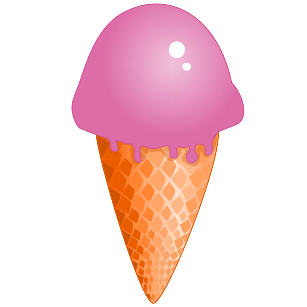 pink ice cream cone png