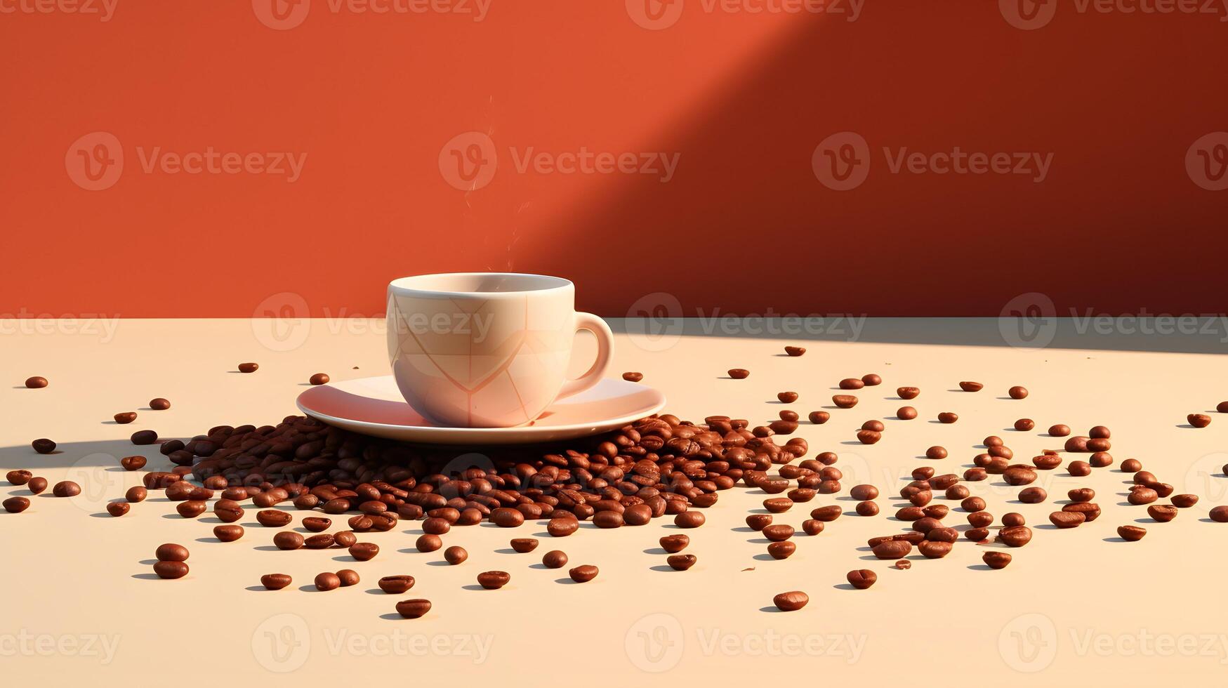 Coffee background illustration design, coffee beans, caffeine, photo