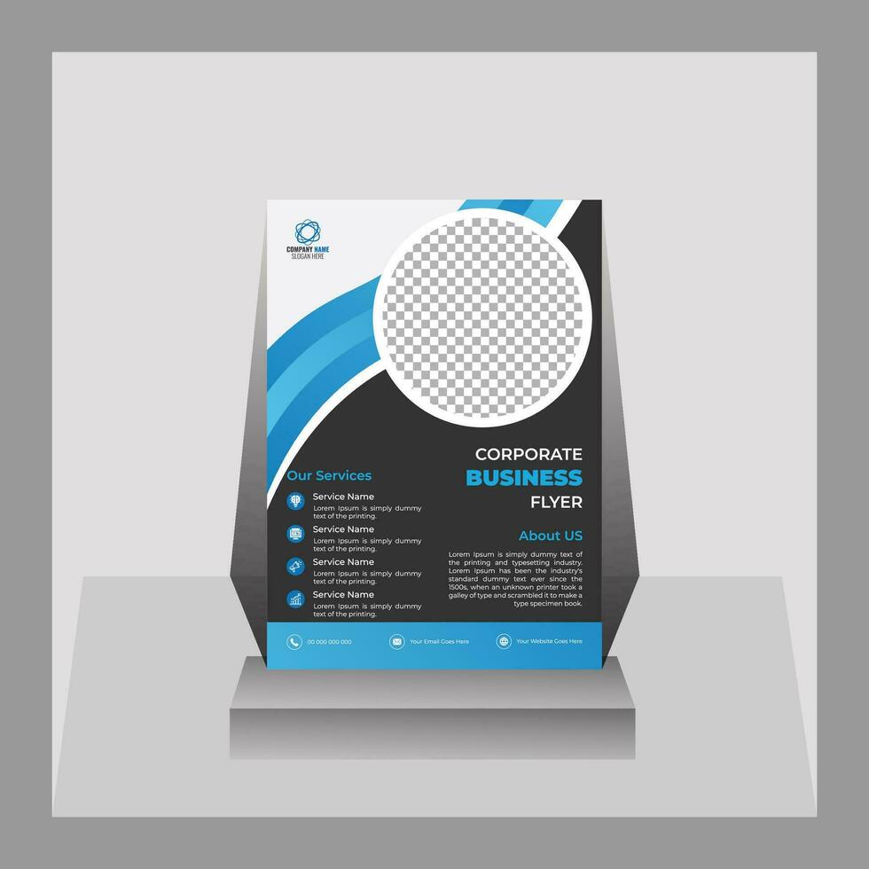 Minimalist Business Flyer Design Template For Company Profile vector