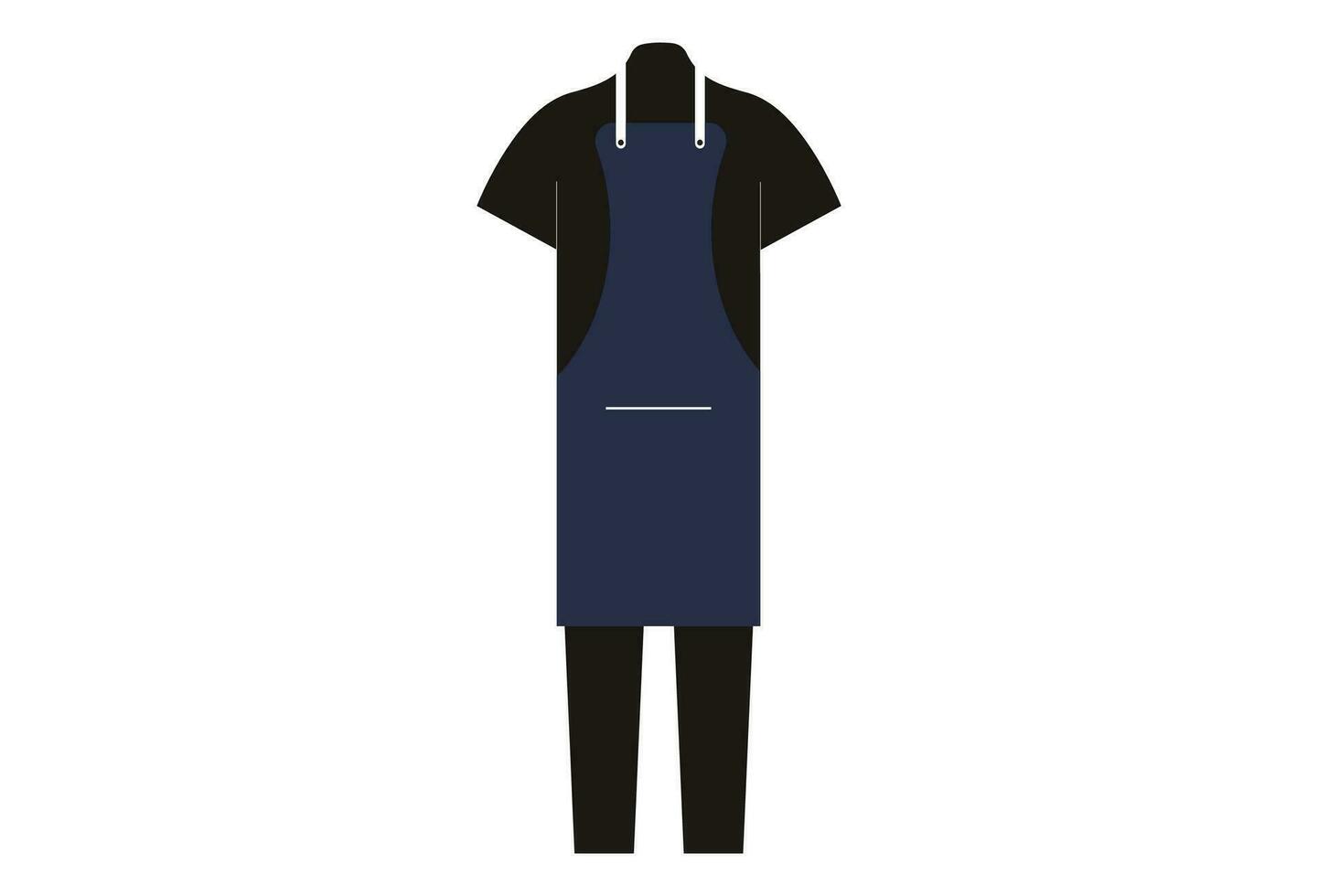 Restaurant Waitress uniform, typically consists of a collared shirt, dress pants or a skirt, and a vest or apron, The uniform may also include a tie or bowtie, as well as comfortable and professional vector