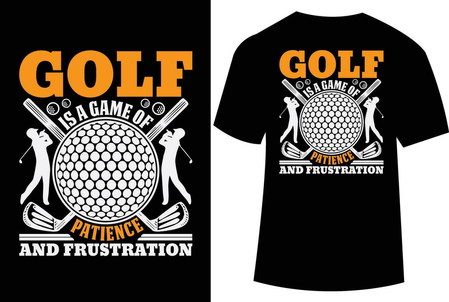 Golfing Vector illustration for t shirt design