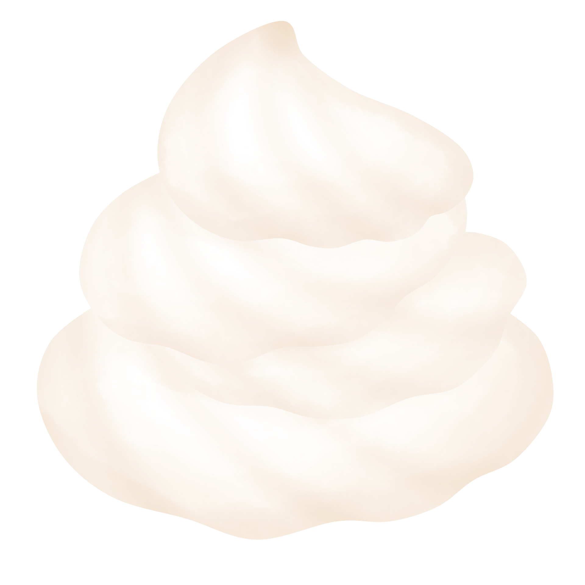 Cartoon drawing creamy colored, velvety whipped cream 29089603 PNG