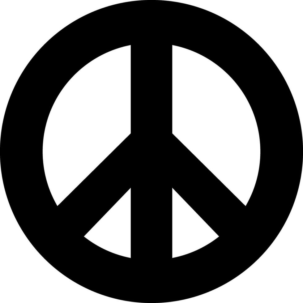 solid icon for peaceful vector